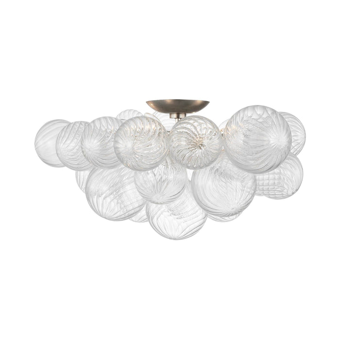 Talia Semi Flush Mount Ceiling Light in Burnished Silver Leaf (4-Light).