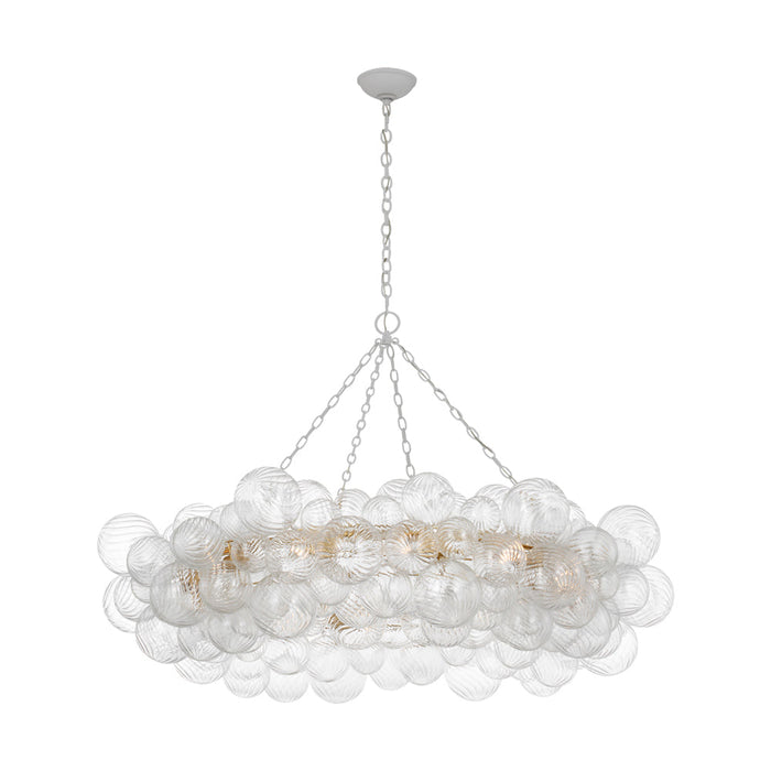 Talia Ring Chandelier in Plaster White (53.5-Inch).