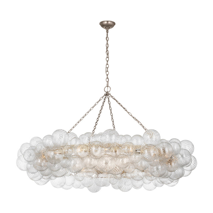 Talia Ring Chandelier in Burnished Silver Leaf (63-Inch).