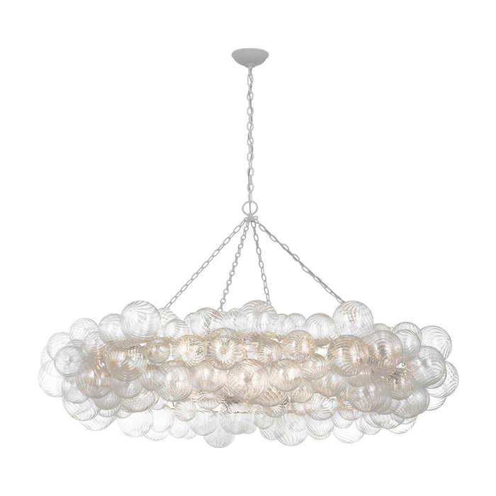 Talia Ring Chandelier in Plaster White (63-Inch).