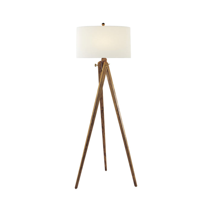 Tripod Floor Lamp in French Waxed Wood.