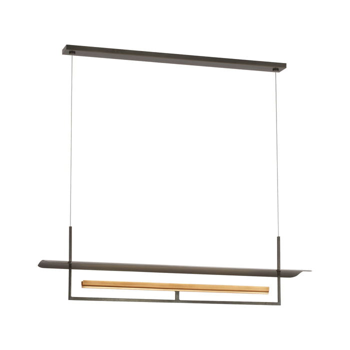 Tristan LED Linear Chandelier in Bronze/Hand-Rubbed Antique Brass.