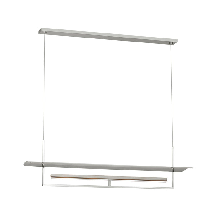 Tristan LED Linear Chandelier in Polished Nickel.