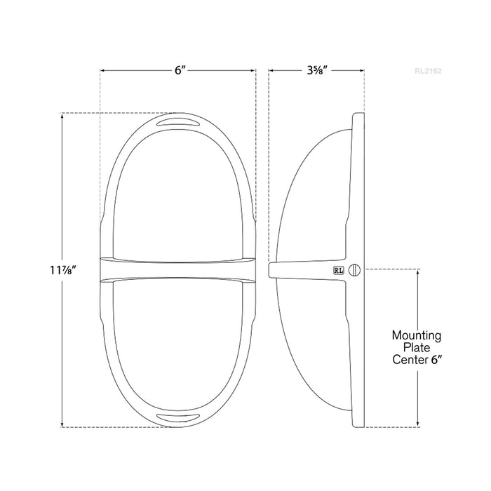 Westbury Bath Wall Light - line drawing.