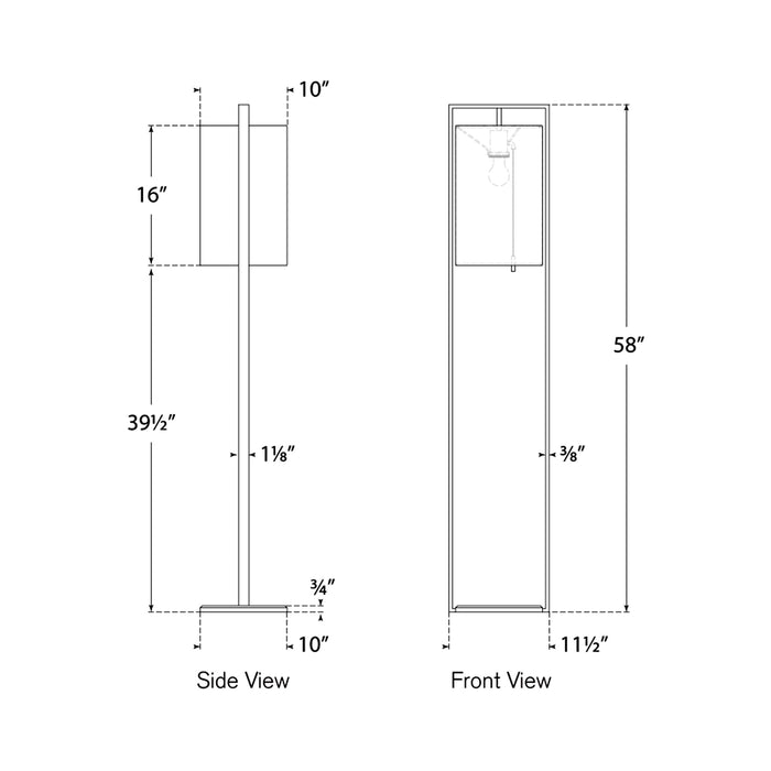 Zenz Floor Lamp - line drawing.