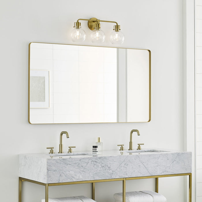 Clara Bath Vanity Light in bathroom.