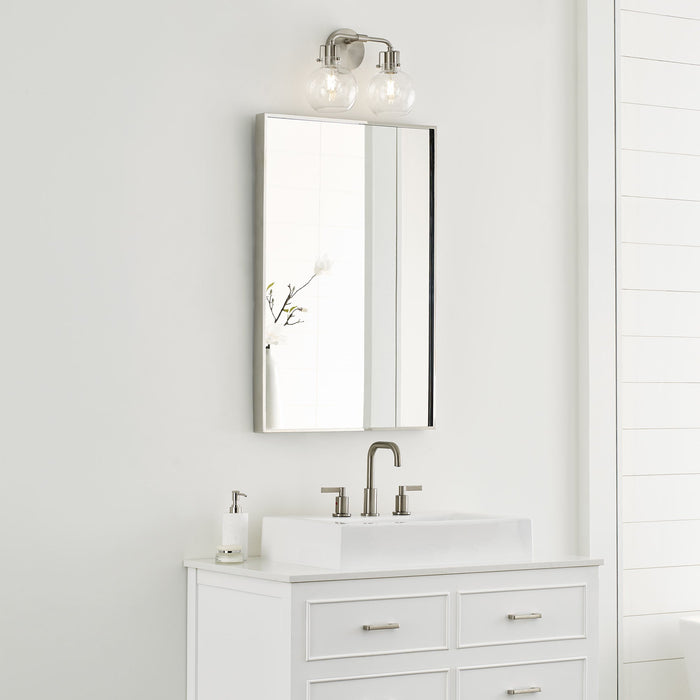 Clara Bath Vanity Light in bathroom.