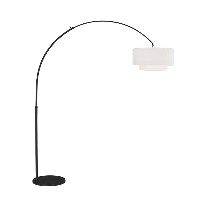 Sawyer LED Floor Lamp in Midnight Black.