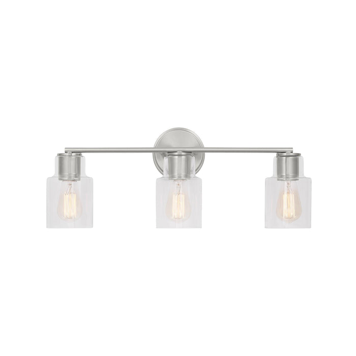 Sayward Bath Vanity Light in Brushed Steel (3-Light).