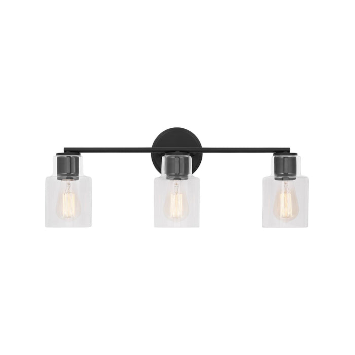 Sayward Bath Vanity Light in Midnight Black (3-Light).