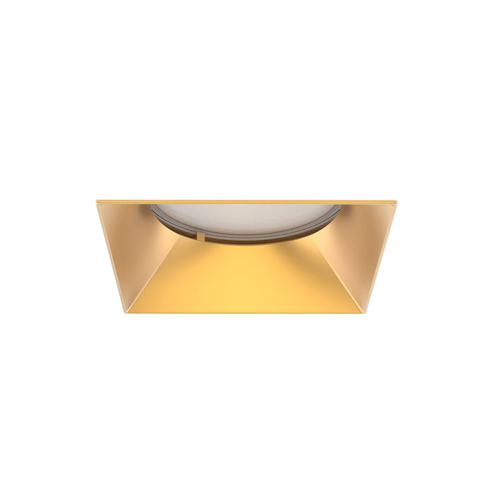 Aether Atomic Square Downlight Recessed Light in Gold.