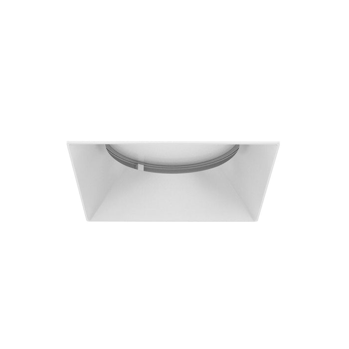 Aether Atomic Square Downlight Recessed Light in White.
