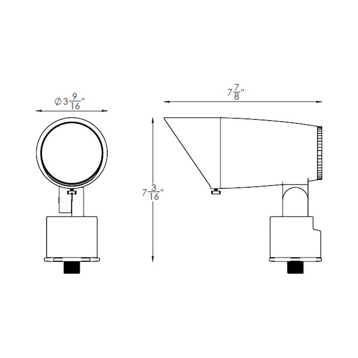 ColorScaping LED Spot Light - line drawing.