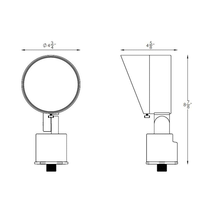 ColorScaping LED Spot Light - line drawing.