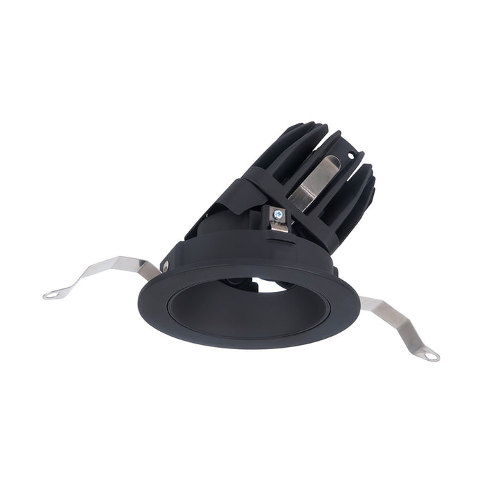 FQ 2" Shallow Round Adjustable LED Recessed Light in Black (Adjustable Trim).