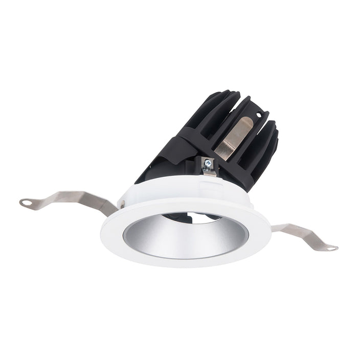 FQ 2" Shallow Round Adjustable LED Recessed Light in Haze/White (Adjustable Trim).