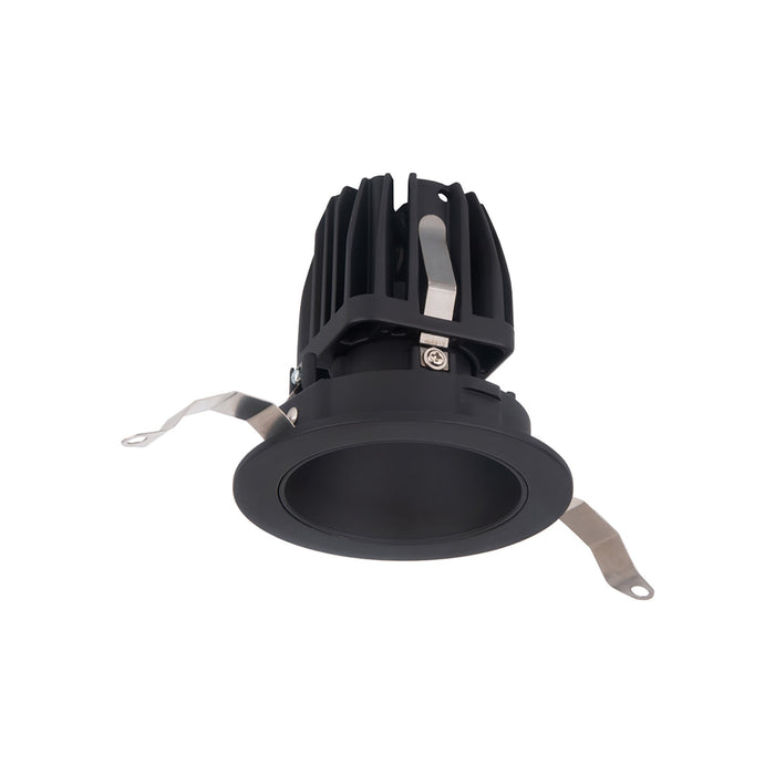 FQ 2" Shallow Round Adjustable LED Recessed Light in Black (Downlight Trim).