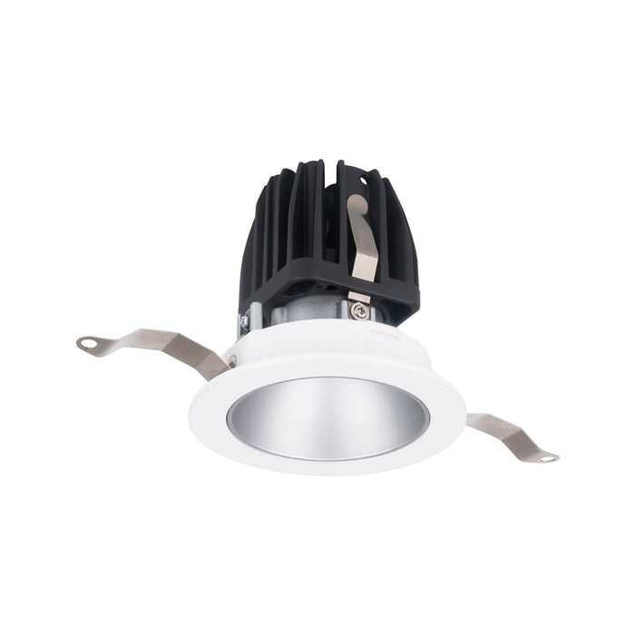 FQ 2" Shallow Round Adjustable LED Recessed Light in Haze/White (Downlight Trim).