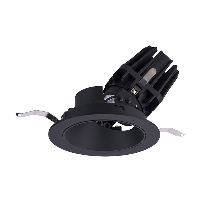 FQ 4" Round Adjustable LED Recessed Light in Black (Adjustable Trim).