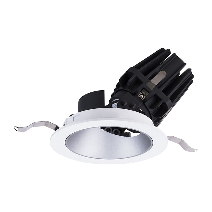 FQ 4" Round Adjustable LED Recessed Light inHaze/White (Adjustable Trim).