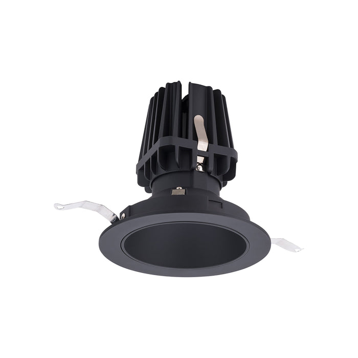 FQ 4" Round Wall Wash LED Recessed Light in Black (Downlight Trim).