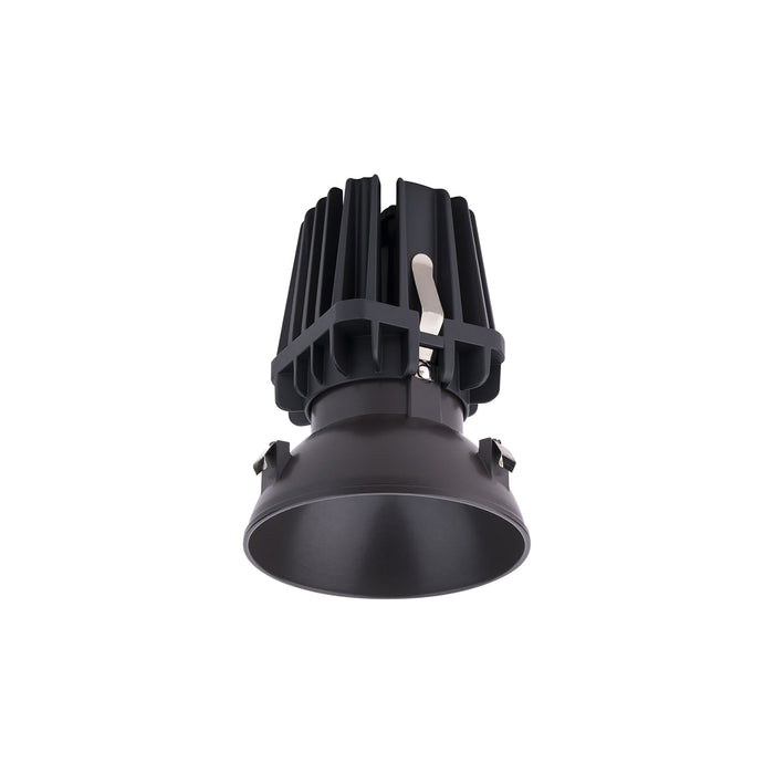 FQ 4" Round Wall Wash LED Recessed Light in Black (Downlight Trimless).