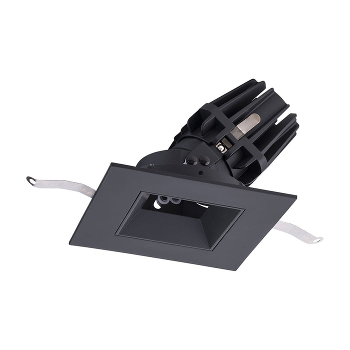 FQ 4" Square Adjustable LED Recesses Light in Black (Adjustable Trim).