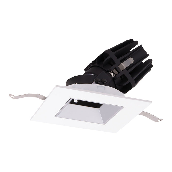 FQ 4" Square Adjustable LED Recesses Light in White (Adjustable Trim).