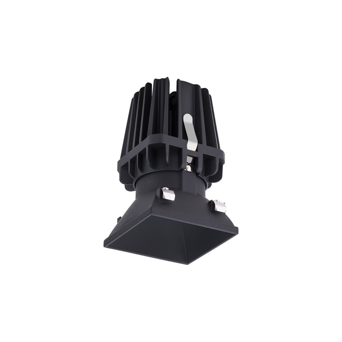 FQ 4" Square Downlight LED Recessed Light in Black (Downlight Trimless).