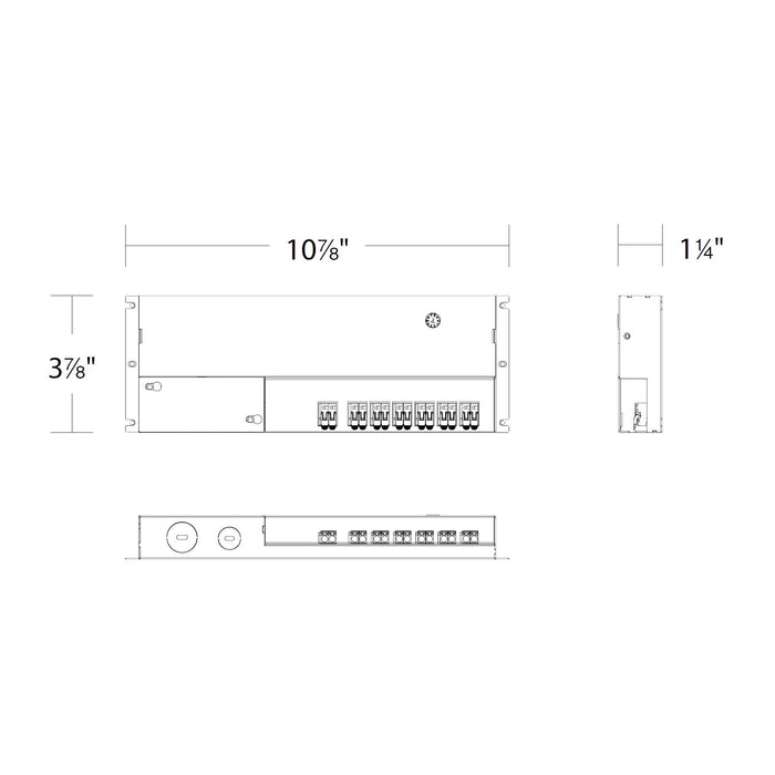 Stealth Silo LED Driver - line drawing.