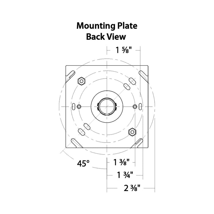 Trimless Junction Box Cover - line drawing.