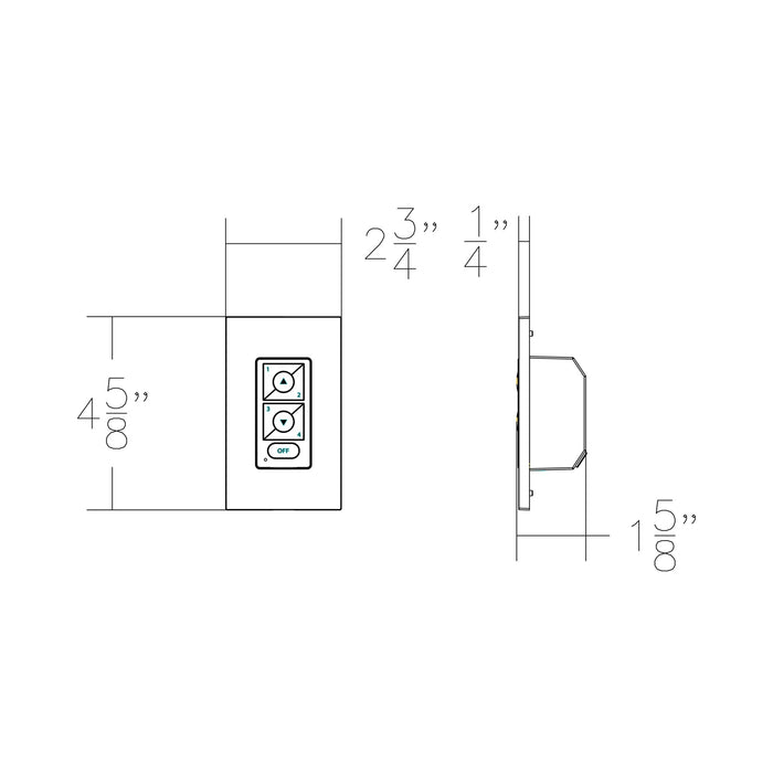Wall Station Remote Power Supply - line drawing.
