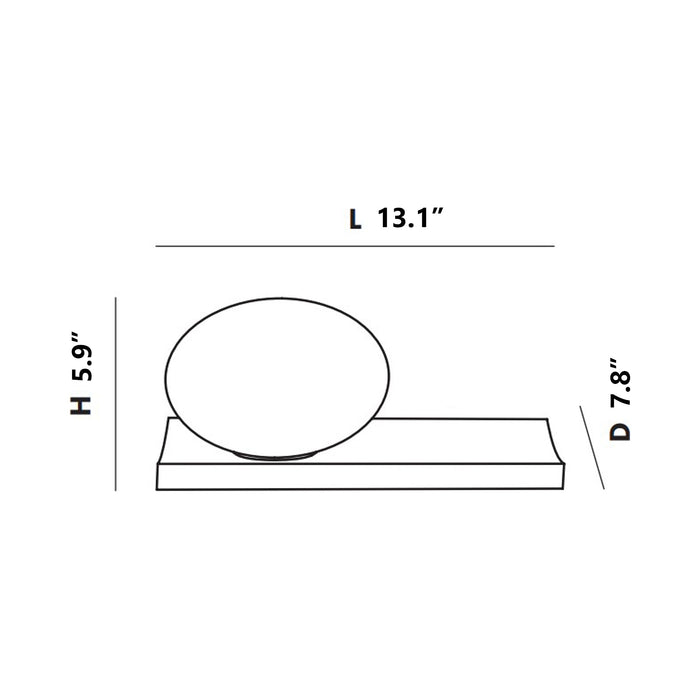 Dew Table / Wall Light - line drawing.