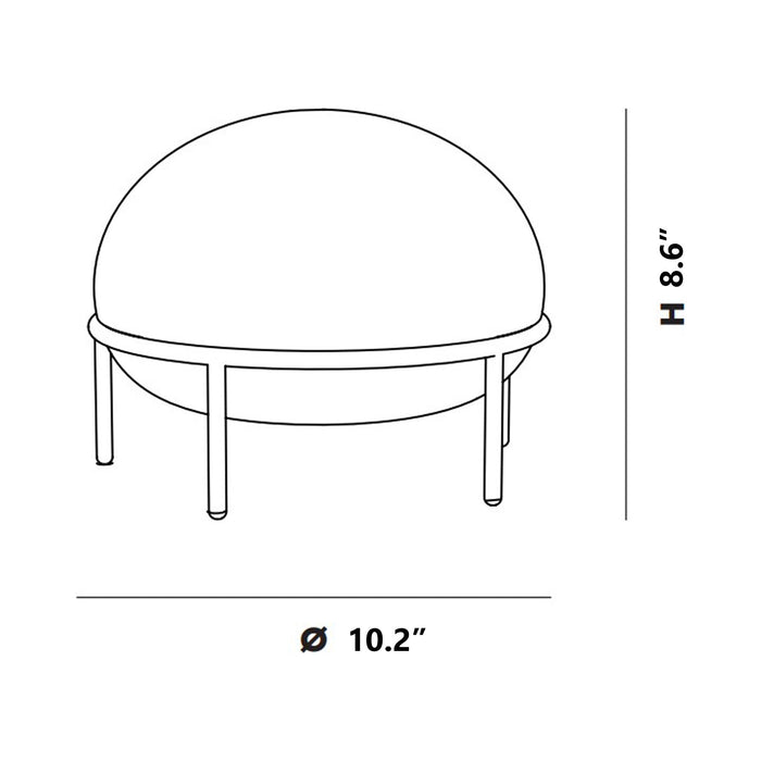 Pump Table Lamp - line drawing.
