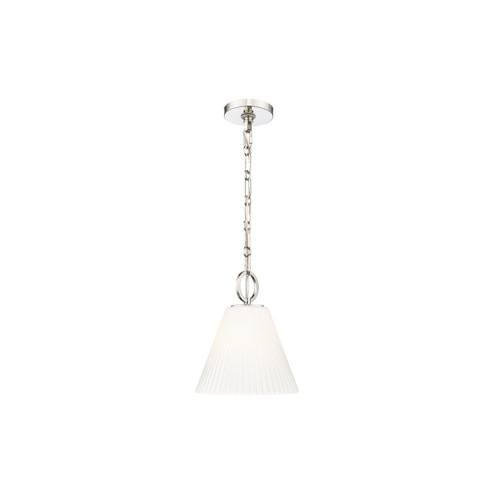 Alaric Pendant Light in Polished Nickel (10-Inch).