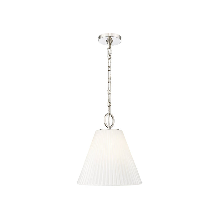 Alaric Pendant Light in Polished Nickel (14-Inch).