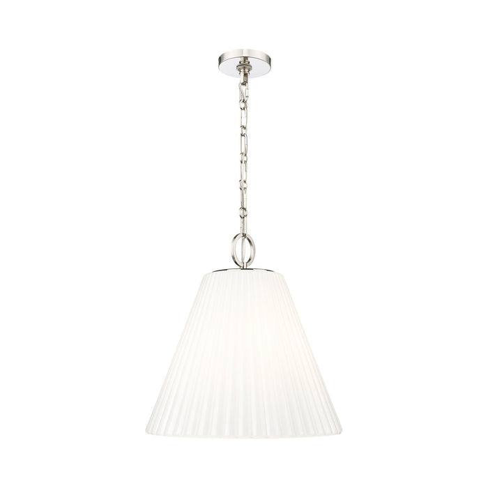 Alaric Pendant Light in Polished Nickel (18-Inch).