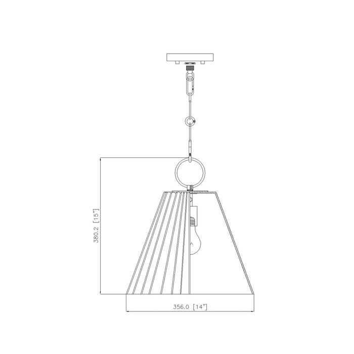 Alaric Pendant Light - line drawing.