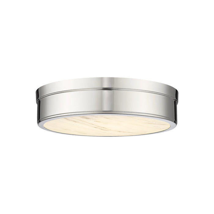 Anders LED Flush Mount Ceiling Light in Polished Nickel (1-Light).