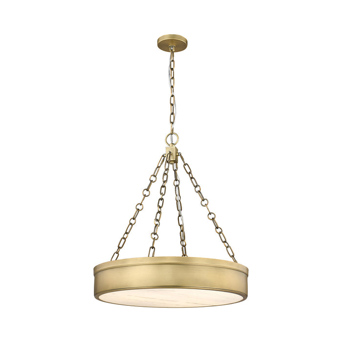 Anders LED Pendant Light in Rubbed Brass (Small).