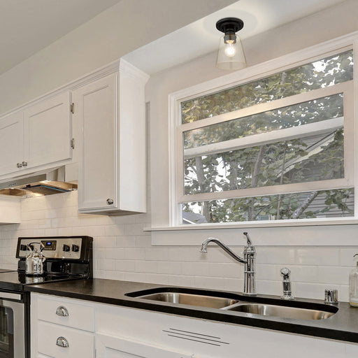 Annore Flush Mount Ceiling Light in kitchen.