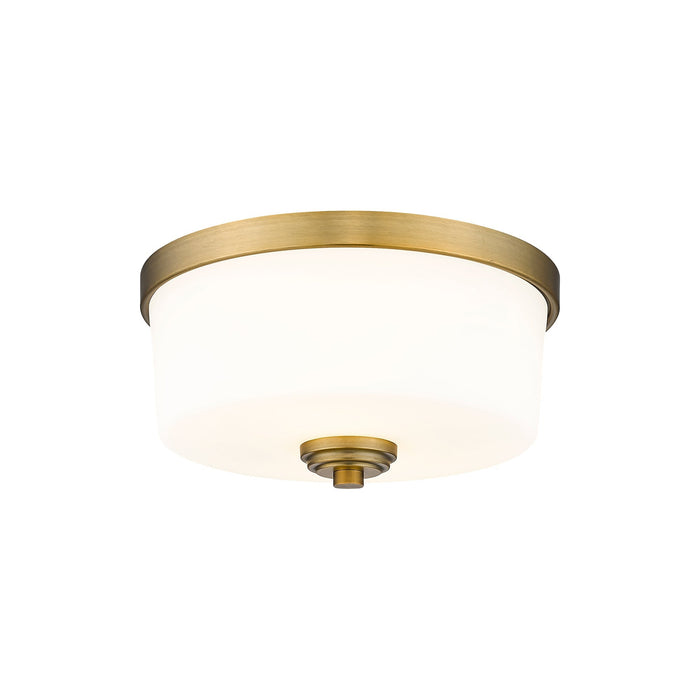 Arlington Flush Mount Ceiling Light in Heritage Brass (Small).