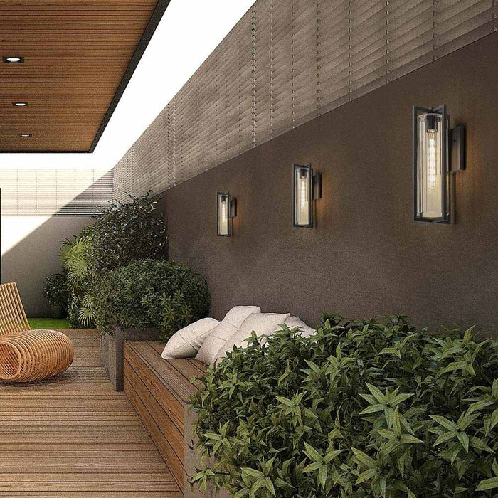 Aura Outdoor Wall Light in Outside Area.