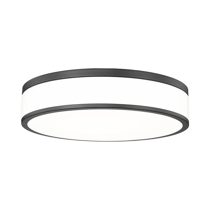 Ballord LED Flush Mount Ceiling Light in Matte Black (16-Inch).