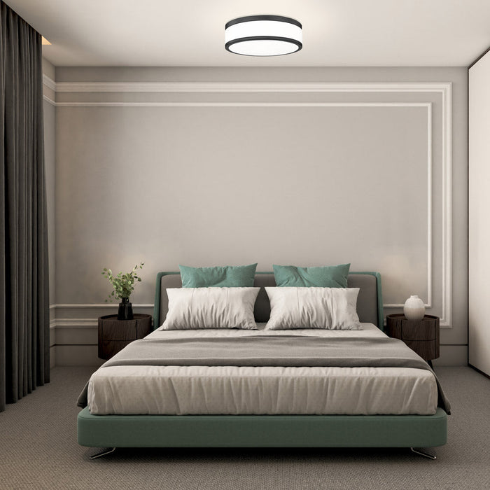 Ballord LED Flush Mount Ceiling Light in bedroom.