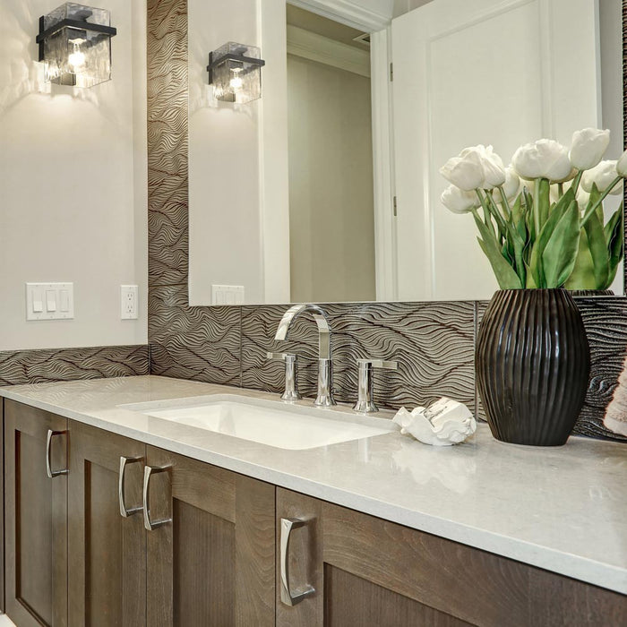 Bennington Bath Wall Light in bathroom.