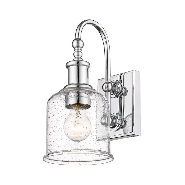 Bryant Bath Wall Light in Chrome (Clear Seedy).