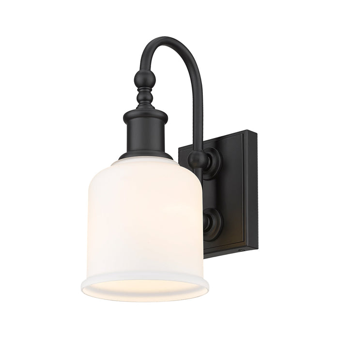 Bryant Bath Wall Light in Matte Black (Matte Opal).