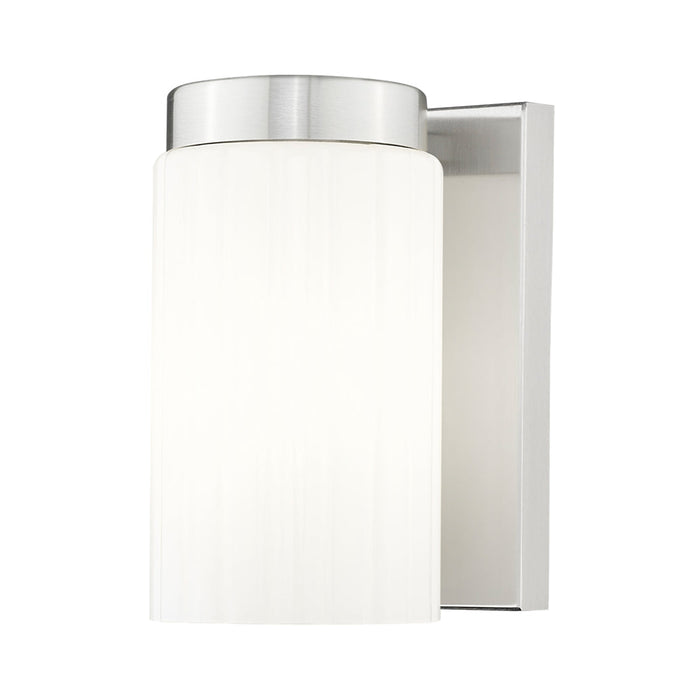 Burk Bath Wall Light in Brushed Nickel.