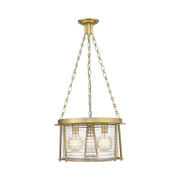 Cape Harbor Pendant Light in Rubbed Brass (3-Light).